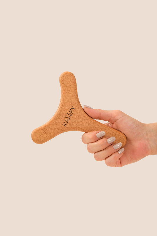 %100 Doğal Ahşap Y Şekilli Masaj Aleti